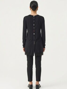 Erica Cavallini Back button Silk & cotton dress